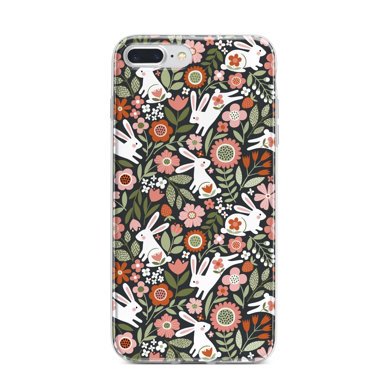 Easter Floral iPhone 7 Plus Bumper Case on Silver iPhone