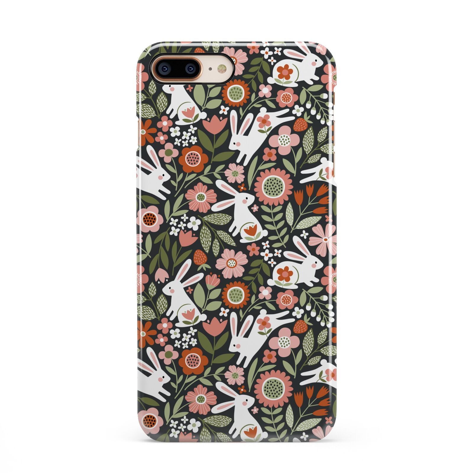 Easter Floral iPhone 8 Plus 3D Snap Case on Gold Phone