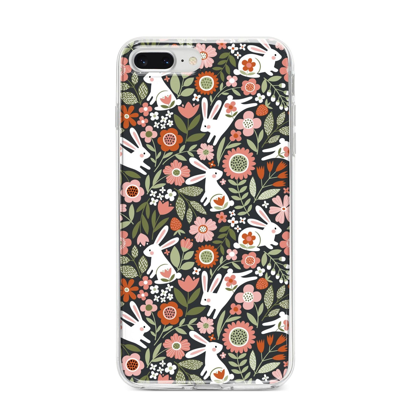 Easter Floral iPhone 8 Plus Bumper Case on Silver iPhone