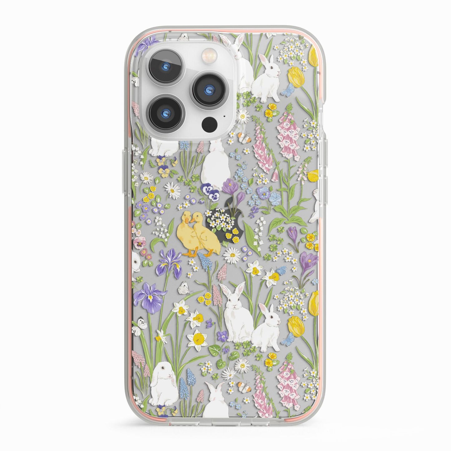 Easter iPhone 13 Pro TPU Impact Case with Pink Edges