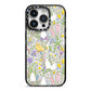 Easter iPhone 14 Pro Black Impact Case on Silver phone