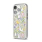 Easter iPhone 14 Pro Clear Tough Case Silver Angled Image