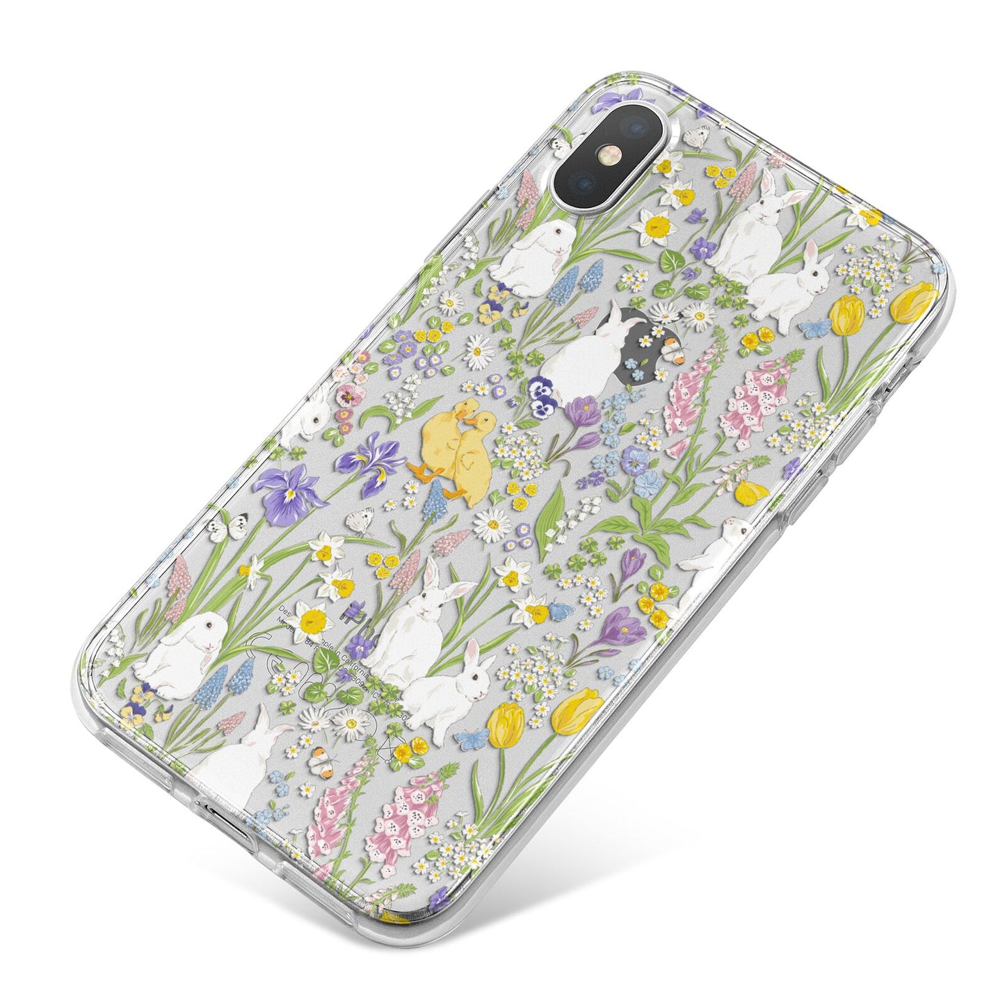 Easter iPhone X Bumper Case on Silver iPhone