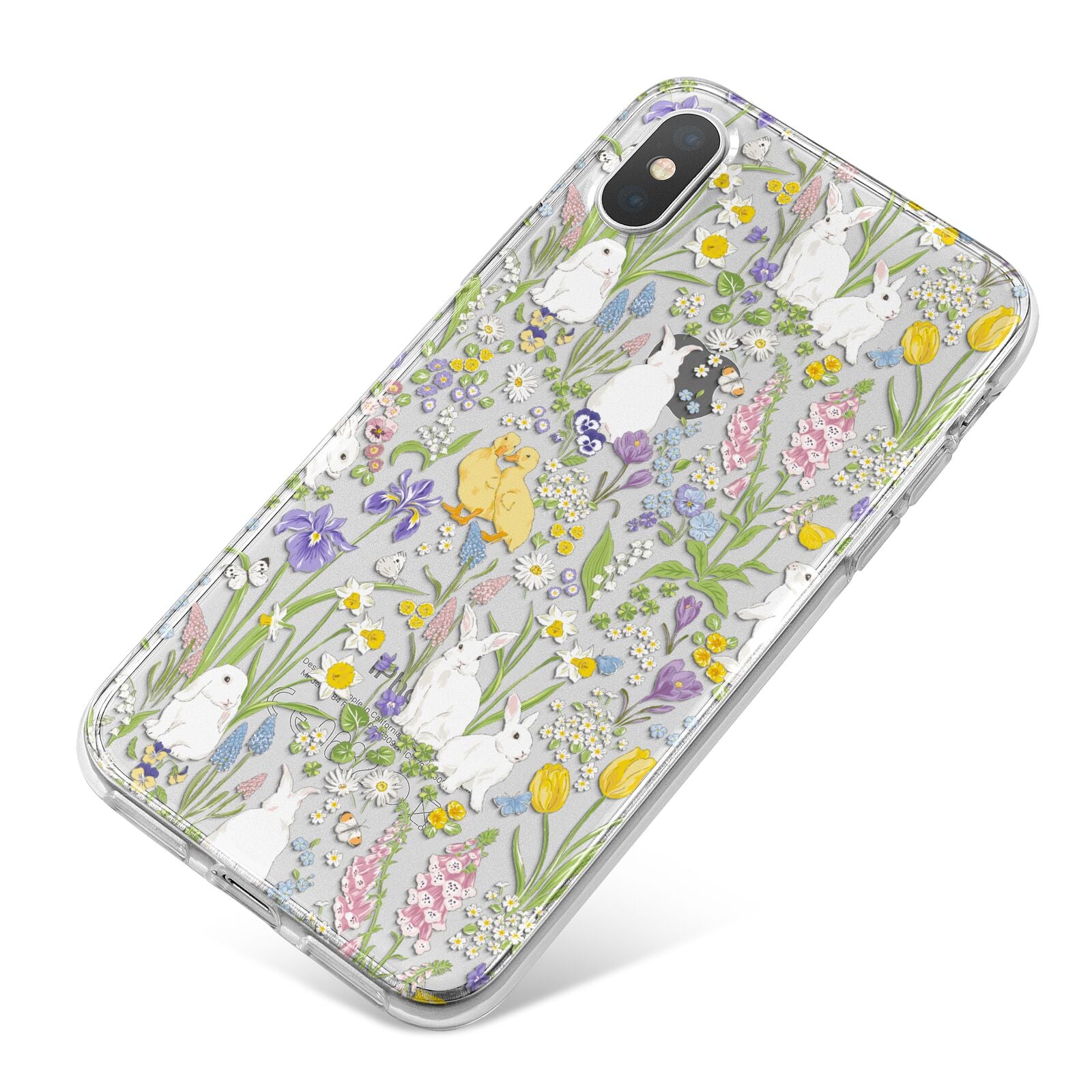 Easter iPhone X Bumper Case on Silver iPhone