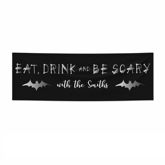 Eat Drink Be Scary Personalised Halloween 6x2 Paper Banner