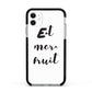 Eat More Fruit Apple iPhone 11 in White with Black Impact Case
