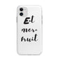 Eat More Fruit Apple iPhone 11 in White with Bumper Case