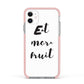 Eat More Fruit Apple iPhone 11 in White with Pink Impact Case