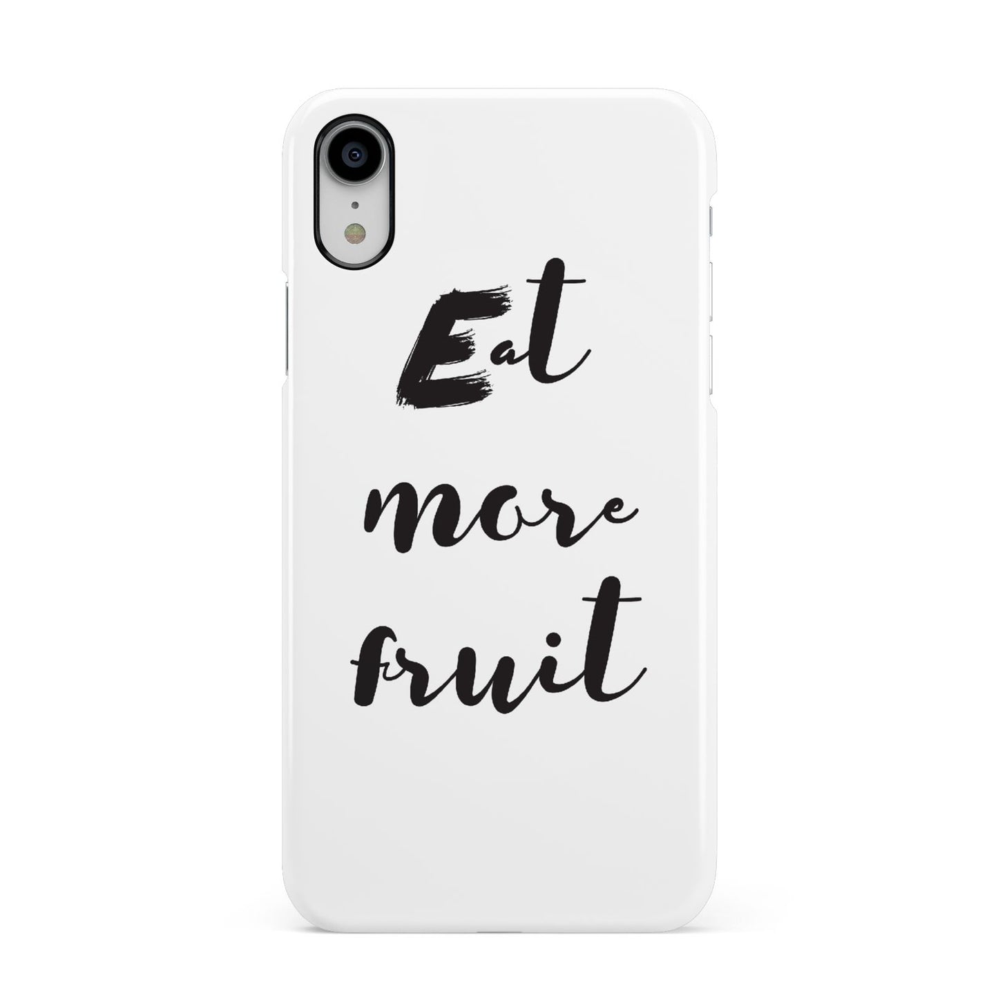 Eat More Fruit Apple iPhone XR White 3D Snap Case