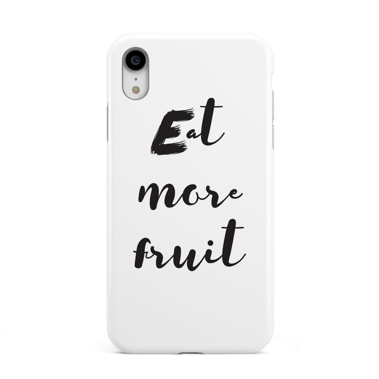 Eat More Fruit Apple iPhone XR White 3D Tough Case