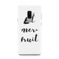 Eat More Fruit Samsung Galaxy S9 Plus Case on Silver phone