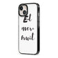 Eat More Fruit iPhone 13 Black Impact Case Side Angle on Silver phone
