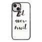 Eat More Fruit iPhone 14 Black Impact Case on Silver phone