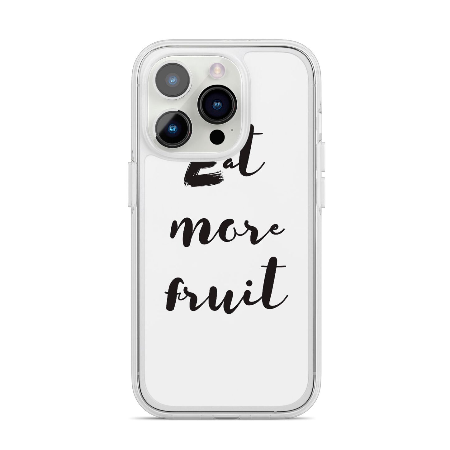 Eat More Fruit iPhone 14 Pro Clear Tough Case Silver