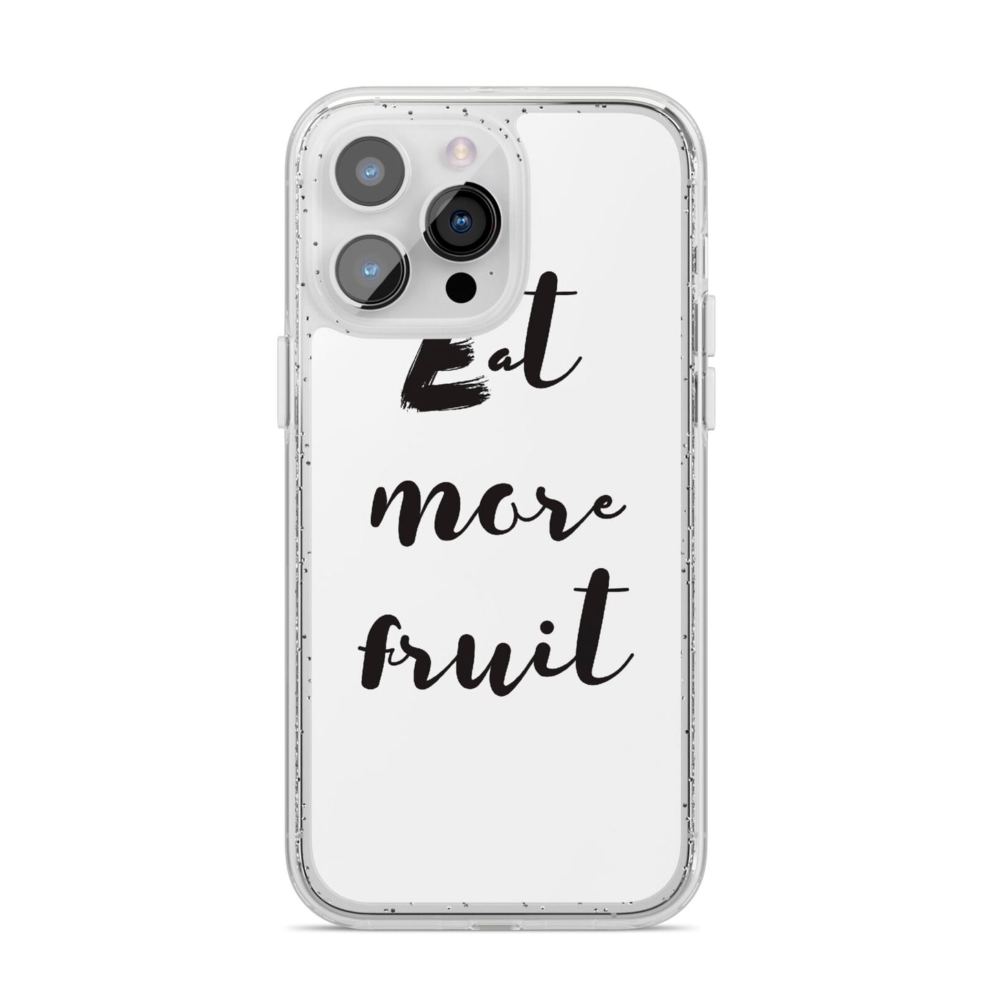 Eat More Fruit iPhone 14 Pro Max Glitter Tough Case Silver