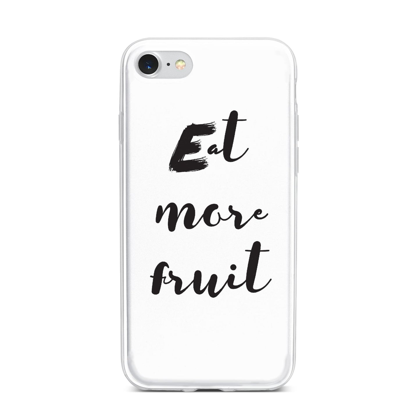 Eat More Fruit iPhone 7 Bumper Case on Silver iPhone