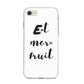 Eat More Fruit iPhone 8 Bumper Case on Silver iPhone