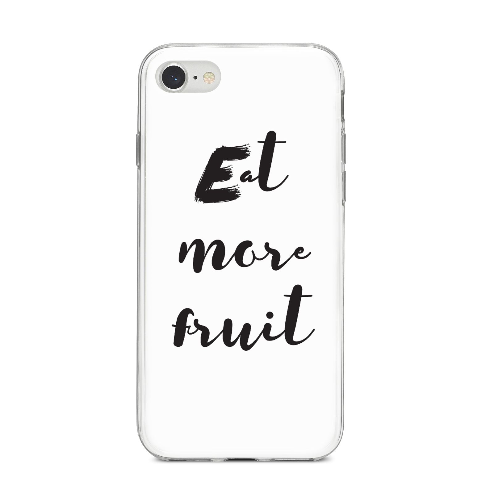 Eat More Fruit iPhone 8 Bumper Case on Silver iPhone