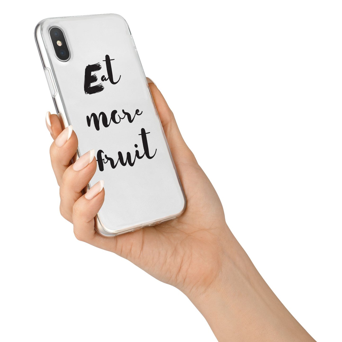 Eat More Fruit iPhone X Bumper Case on Silver iPhone Alternative Image 2
