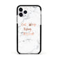 Eat Sleep Blog Repeat Marble Effect Apple iPhone 11 Pro in Silver with Black Impact Case