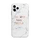 Eat Sleep Blog Repeat Marble Effect Apple iPhone 11 Pro in Silver with Bumper Case