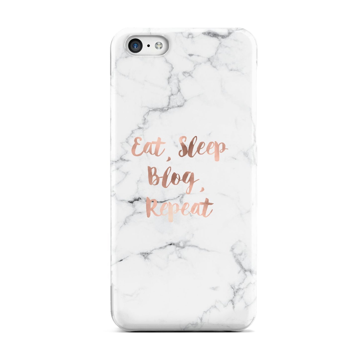 Eat Sleep Blog Repeat Marble Effect Apple iPhone 5c Case