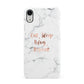 Eat Sleep Blog Repeat Marble Effect Apple iPhone XR White 3D Snap Case