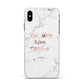 Eat Sleep Blog Repeat Marble Effect Apple iPhone Xs Max Impact Case White Edge on Gold Phone