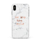 Eat Sleep Blog Repeat Marble Effect Apple iPhone Xs Max Impact Case White Edge on Silver Phone