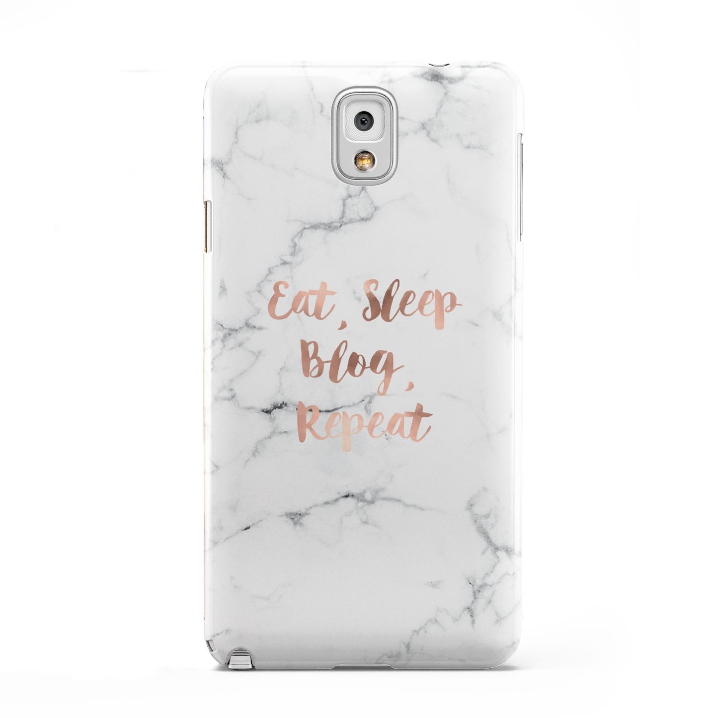 Eat Sleep Blog Repeat Marble Effect Samsung Galaxy Note 3 Case