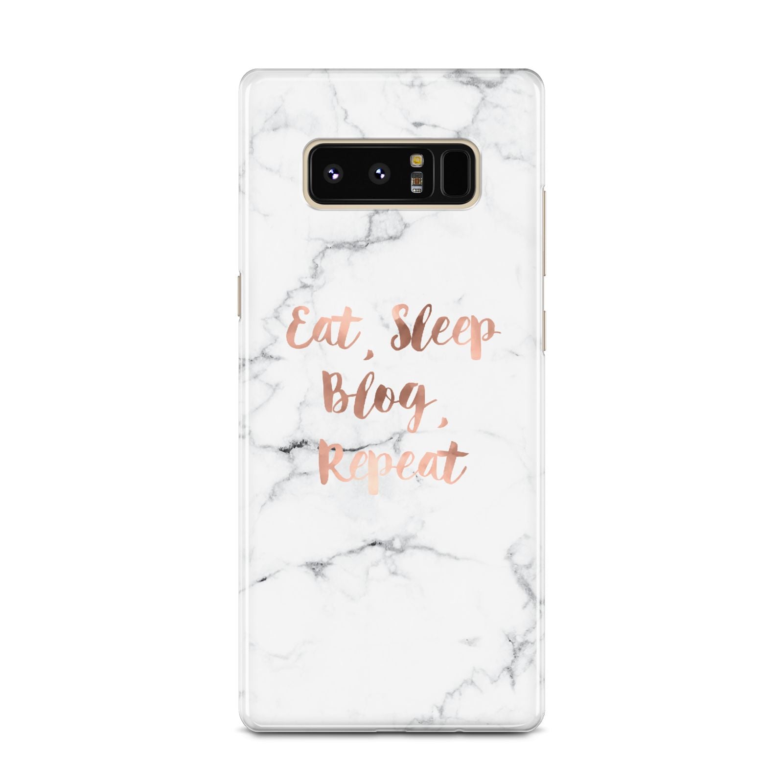 Eat Sleep Blog Repeat Marble Effect Samsung Galaxy Note 8 Case