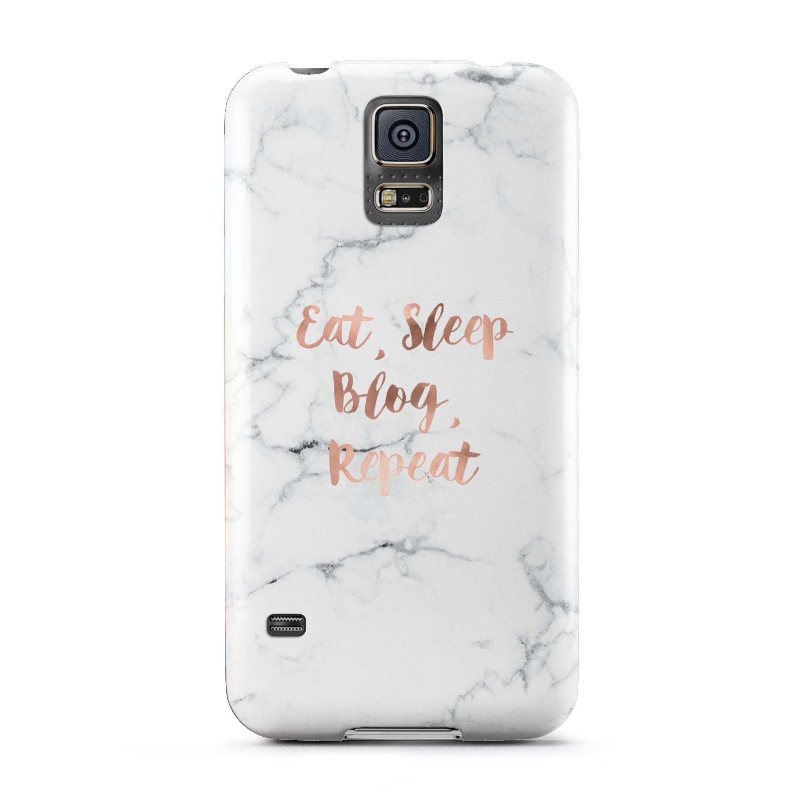 Eat Sleep Blog Repeat Marble Effect Samsung Galaxy S5 Case