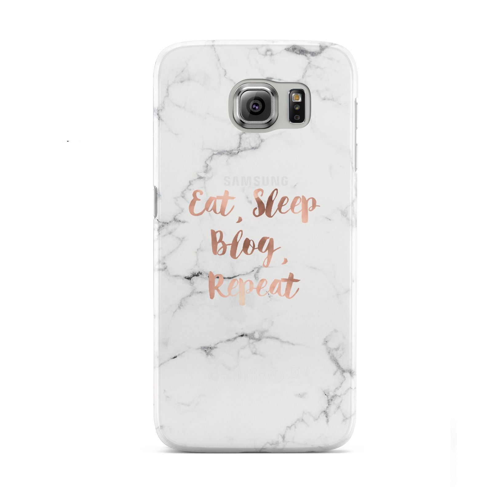 Eat Sleep Blog Repeat Marble Effect Samsung Galaxy S6 Case