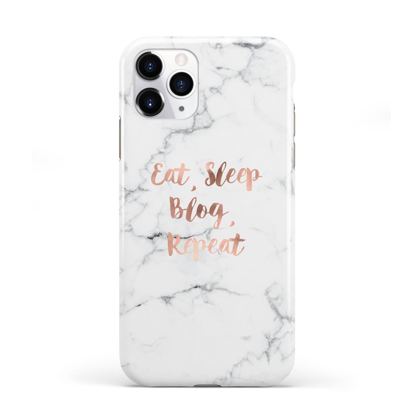 Eat Sleep Blog Repeat Marble Effect iPhone 11 Pro 3D Tough Case