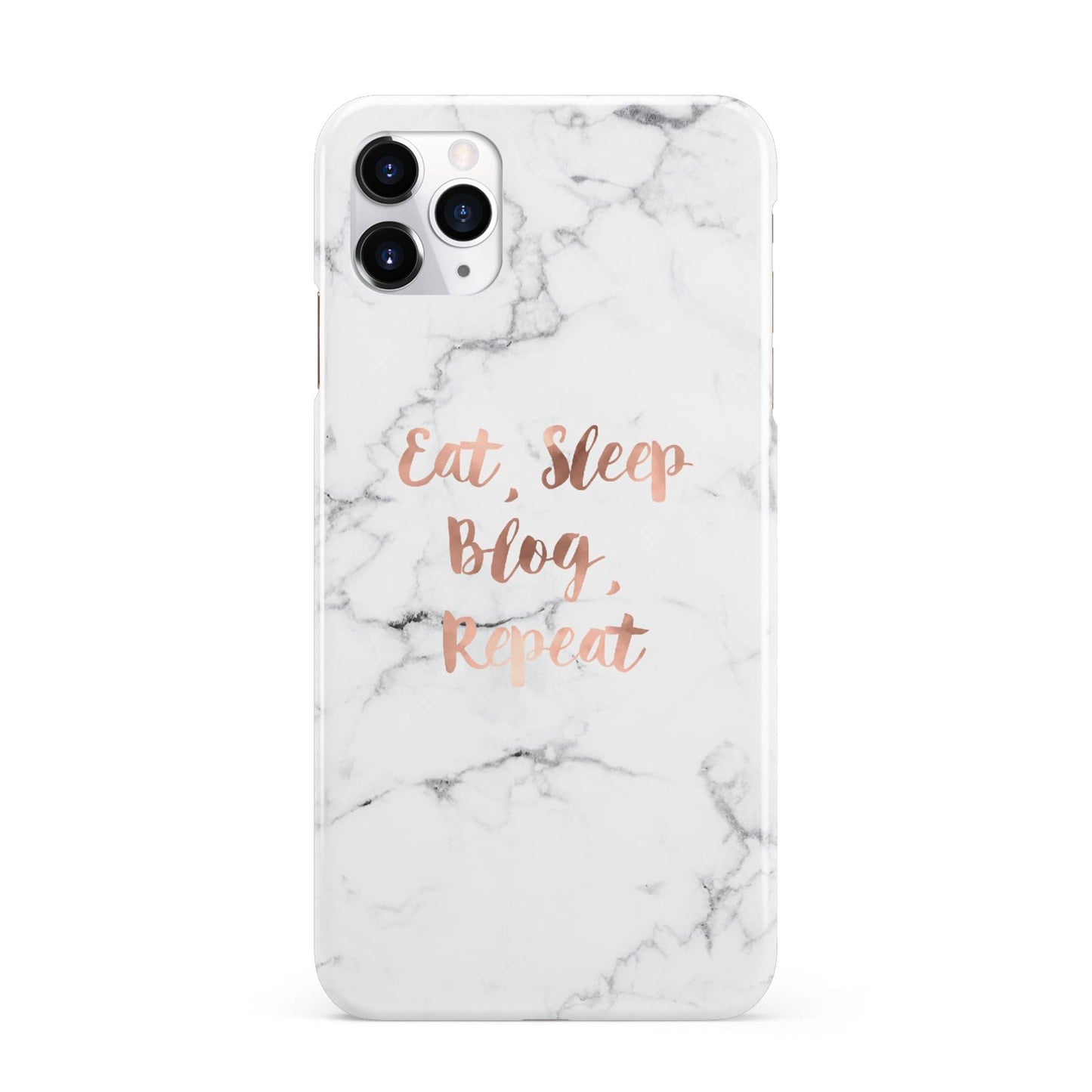 Eat Sleep Blog Repeat Marble Effect iPhone 11 Pro Max 3D Snap Case