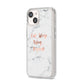Eat Sleep Blog Repeat Marble Effect iPhone 14 Clear Tough Case Starlight Angled Image