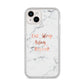 Eat Sleep Blog Repeat Marble Effect iPhone 14 Plus Clear Tough Case Starlight