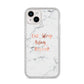 Eat Sleep Blog Repeat Marble Effect iPhone 14 Plus Glitter Tough Case Starlight