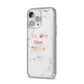 Eat Sleep Blog Repeat Marble Effect iPhone 14 Pro Max Glitter Tough Case Silver Angled Image