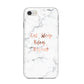 Eat Sleep Blog Repeat Marble Effect iPhone 8 Bumper Case on Silver iPhone