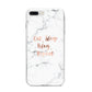 Eat Sleep Blog Repeat Marble Effect iPhone 8 Plus Bumper Case on Silver iPhone