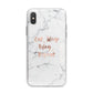 Eat Sleep Blog Repeat Marble Effect iPhone X Bumper Case on Silver iPhone Alternative Image 1