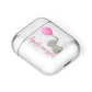 Elephant with Balloons Baby Girl Reveal AirPods Case Laid Flat