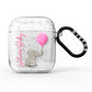 Elephant with Balloons Baby Girl Reveal AirPods Glitter Case