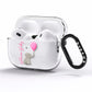 Elephant with Balloons Baby Girl Reveal AirPods Pro Clear Case Side Image