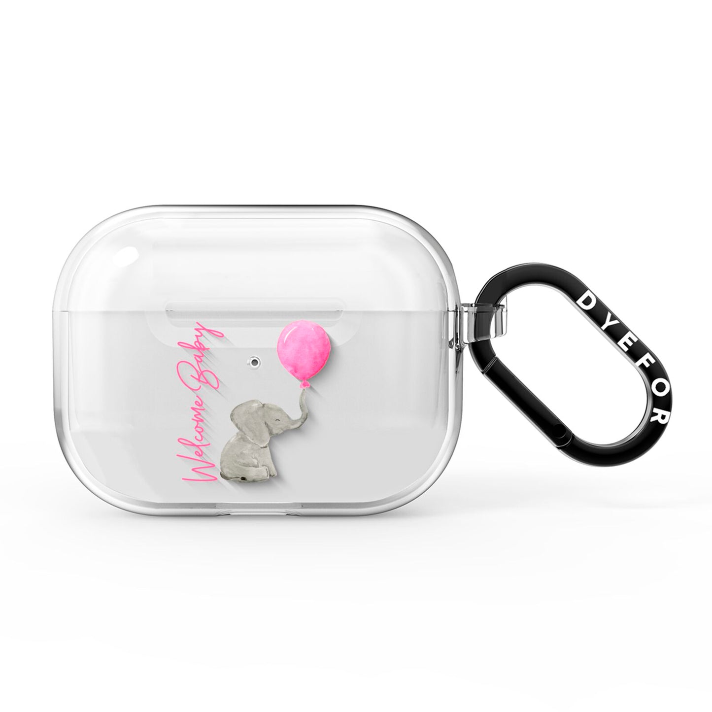 Elephant with Balloons Baby Girl Reveal AirPods Pro Clear Case