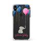 Elephant with Balloons Baby Girl Reveal Apple iPhone Xs Max Impact Case White Edge on Black Phone