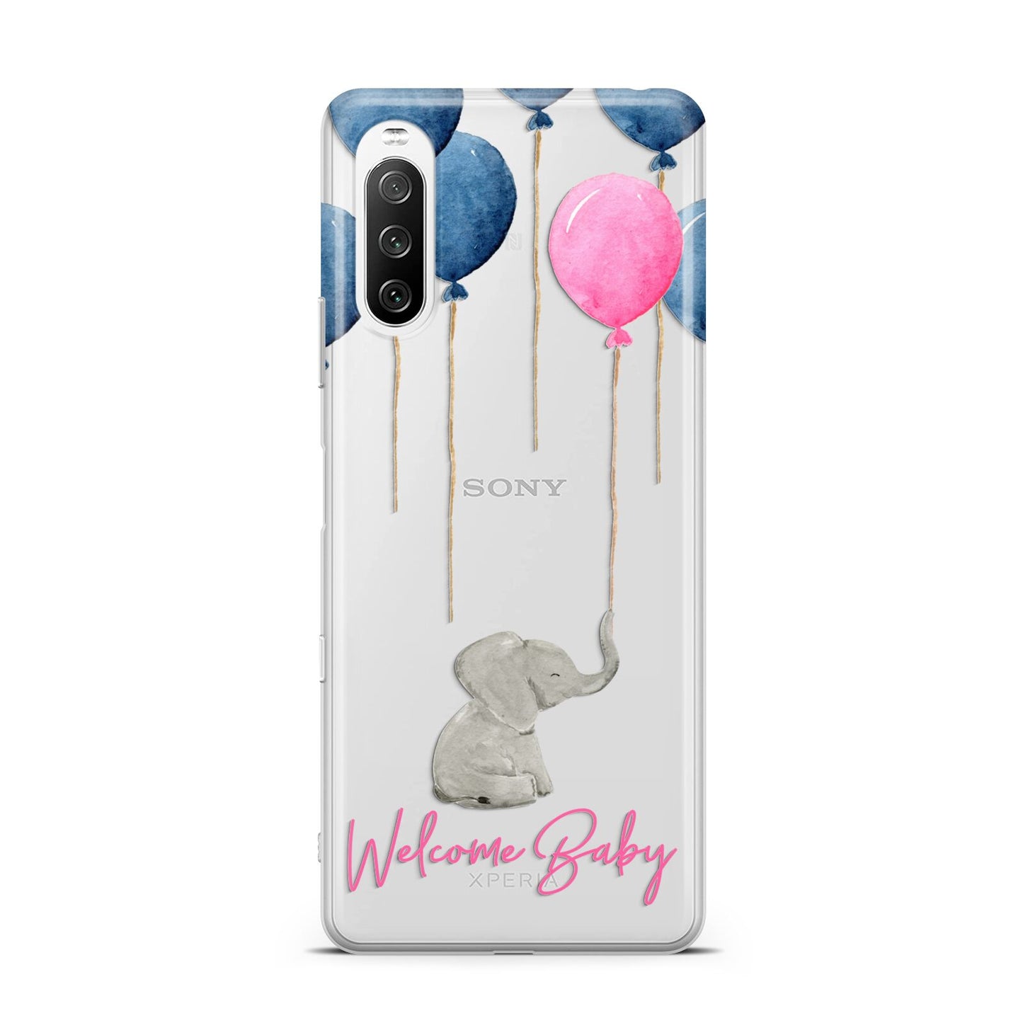 Elephant with Balloons Baby Girl Reveal Sony Xperia 10 III Case