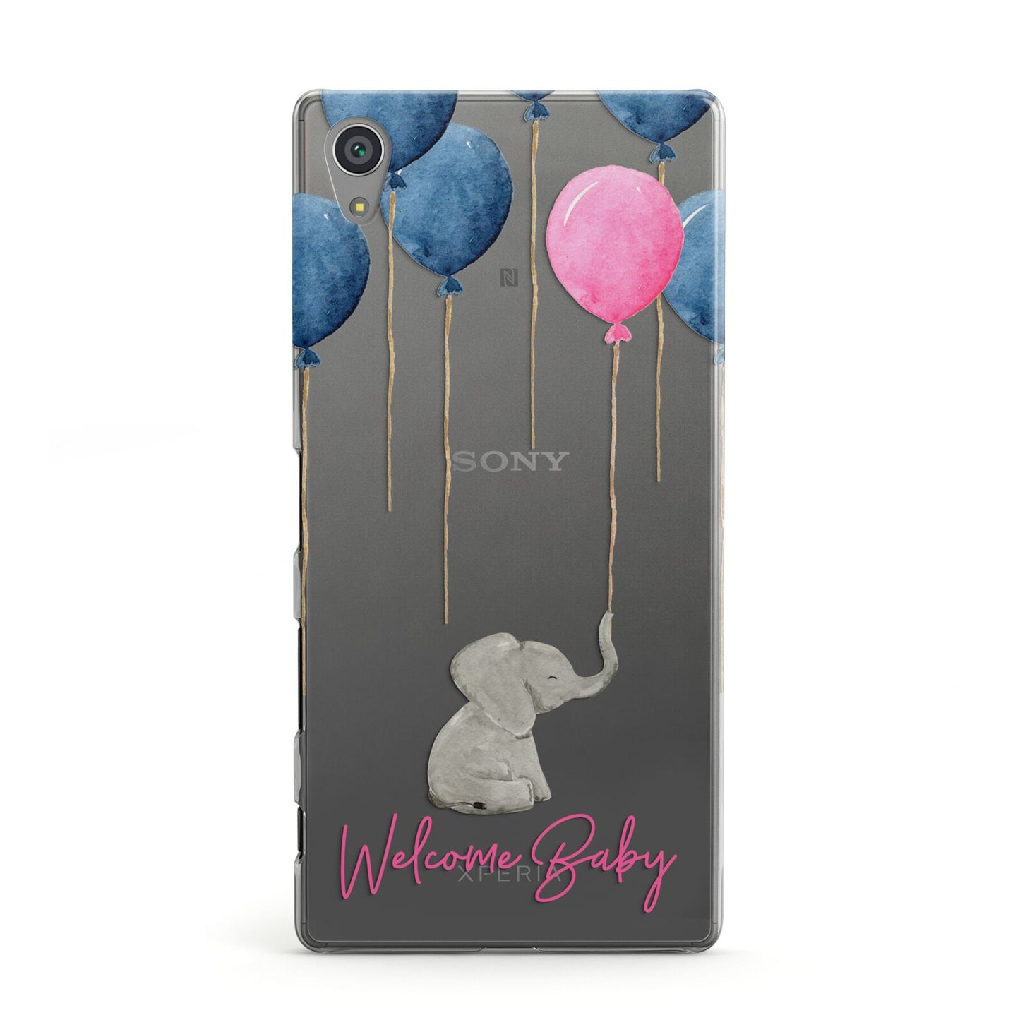 Elephant with Balloons Baby Girl Reveal Sony Xperia Case
