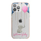 Elephant with Balloons Baby Girl Reveal iPhone 13 Pro Max TPU Impact Case with Pink Edges